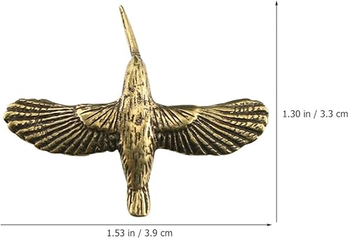 Miniatura 7 de 2 piezas Fengshui ornamento chino Feng Shui pájaro de escritorio decoración de pájaro figura de escritorio pájaro té mascota pájaro escritorio latón