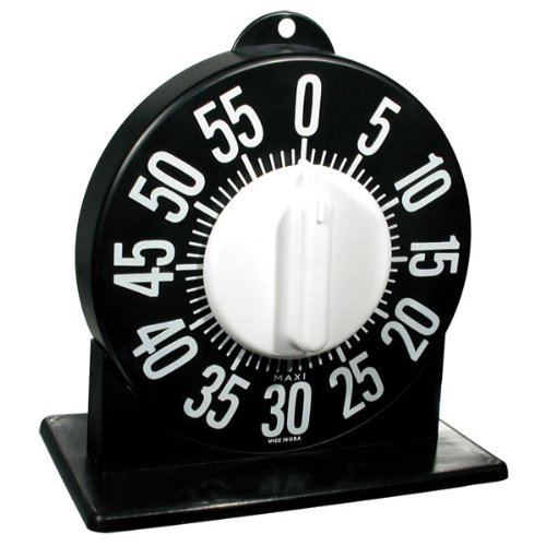 Tactile Short Ring Low Vision Timer with Stand - Black Dial
