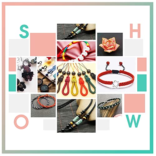 Ph Pandahall 600 Yards 0.8Mm Nylon Beading String Cord 6 Colors Chinese Knotting Cord Nylon Kumihimo Macrame Thread Braided Lift Shade Cord For Friendship Bracelets Christmas Tree Ornament Hair Decor #TOP4