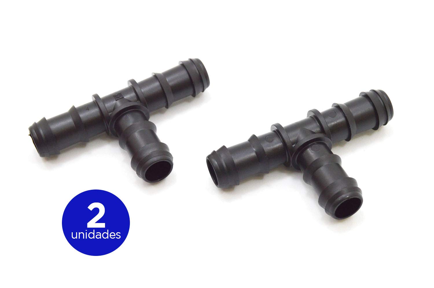 Raccordo A T Per Irrigazione A Goccia M&M's – 16 Mm – 2 Pezzi – Connessione Per Tubo Da Irrigazione – Colore Nero