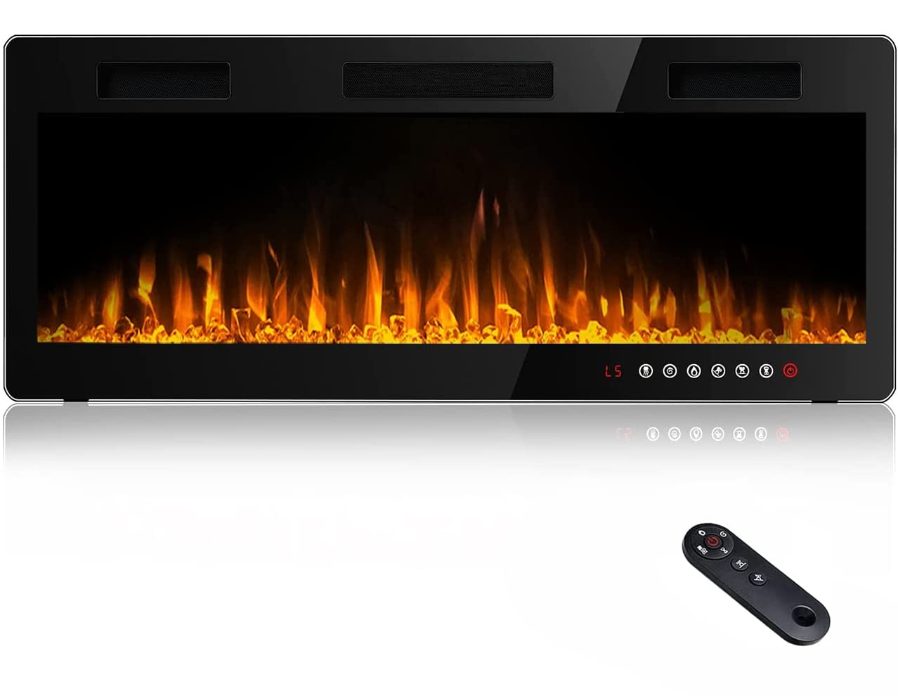 Buy Waleaf 42 inch UltraThin Electric Fireplace Wall ed and Recessed,Fireplace Heater with