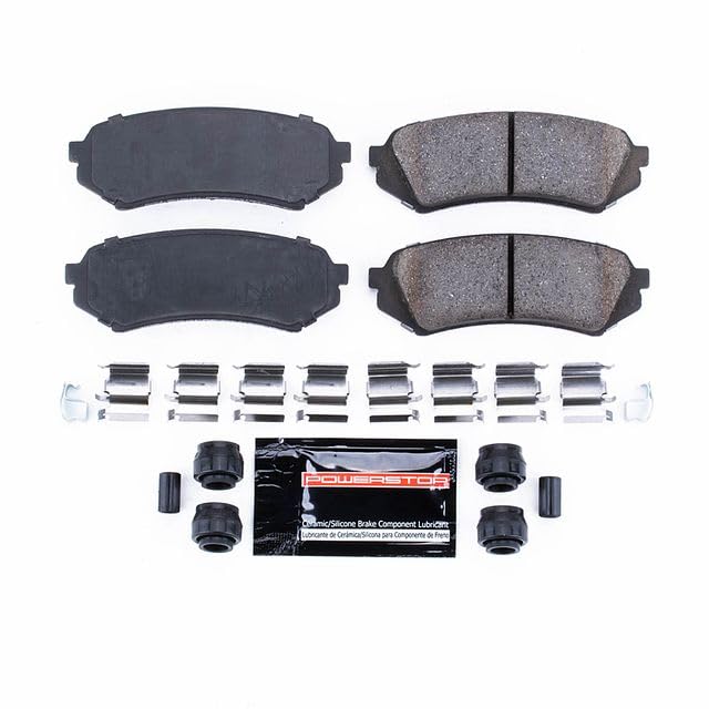Image of PowerStop Rear Brake Pads for Lexus LX470 1998-07 | Toyota Land Cruiser 1998-07 - Z23 Carbon-Fiber Ceramic Brake Pads with Installation Hardware, Z23-773