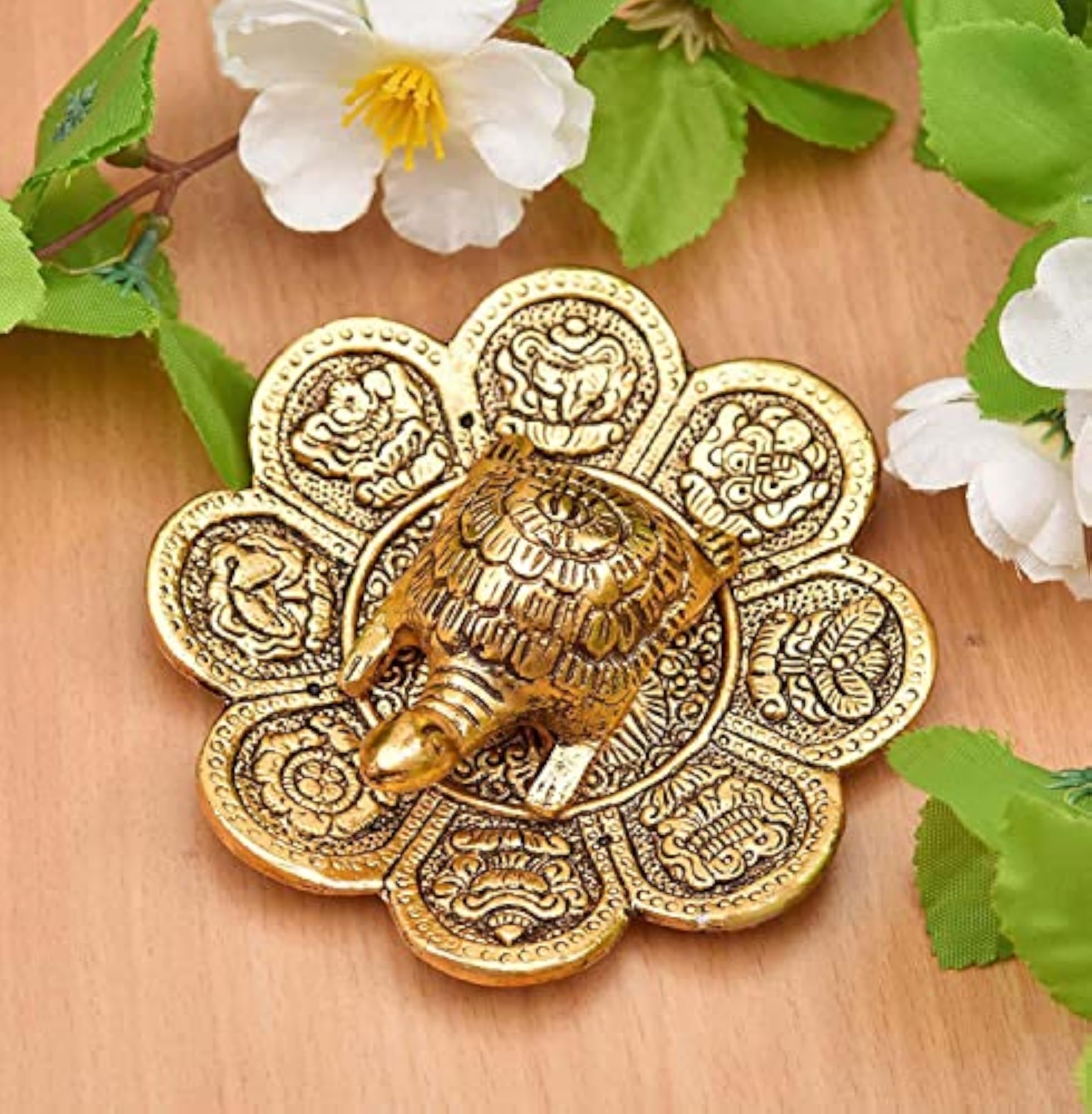 Metal Tortoise Plate for Vastu Good Luck Decor