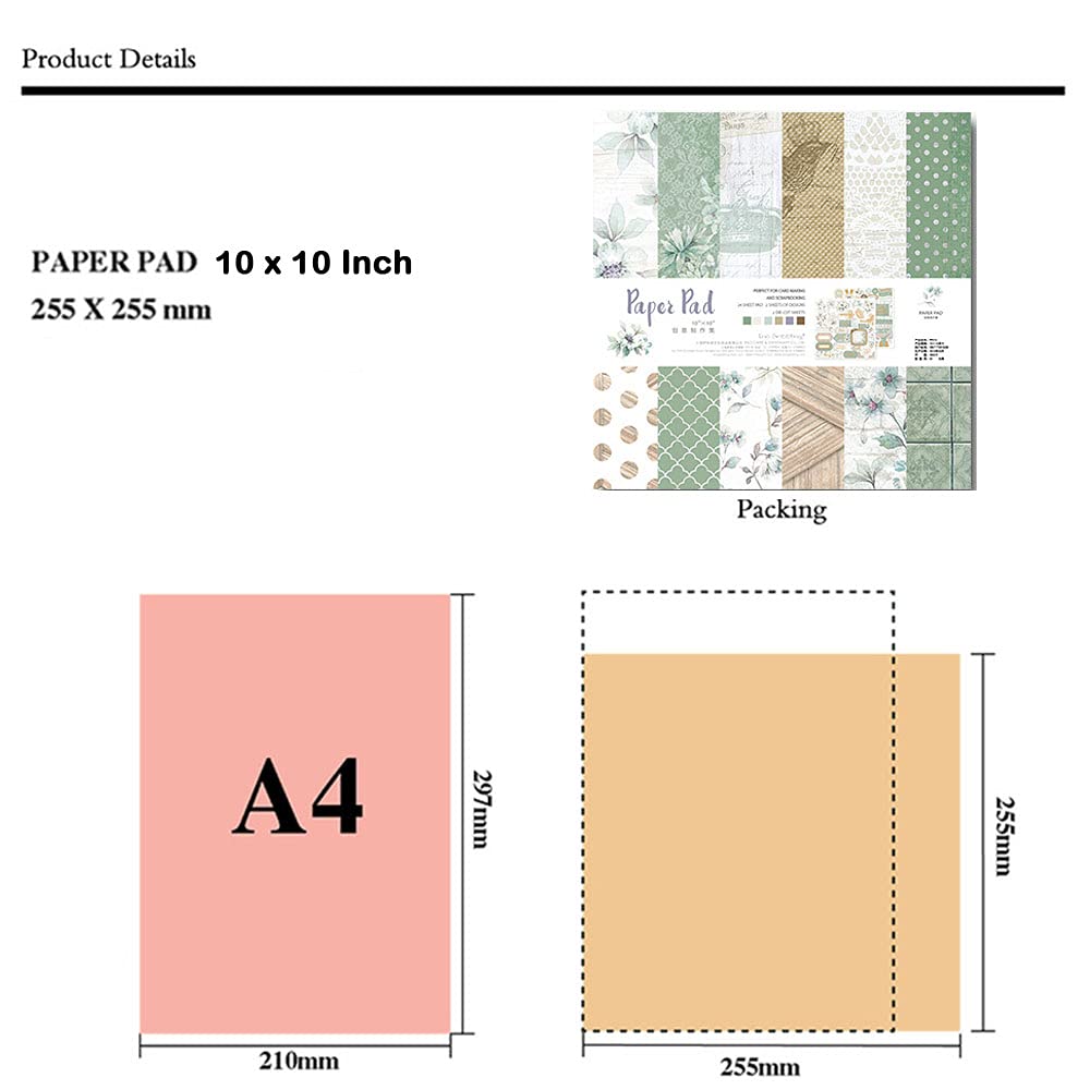 スクラップブッキング用品大容量！！ Amazon | Huralona ヴィンテージスクラップブッキングペーパーパッド