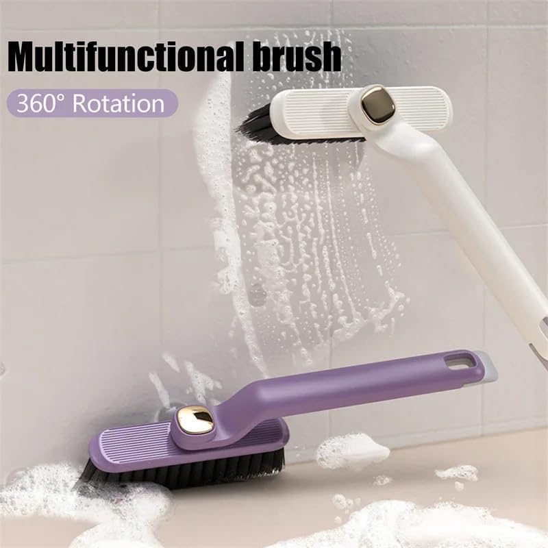 Image of Multi-Function Bathroom Cleaning Rotating Brush, BUYERZONE 360 Rotating Scrubber, Powerful Tile & Floor Cleaning Brush, Toilet Sink Tub Scrubber, Ergonomic Handle, Water Resistant Home Cleaning Tool