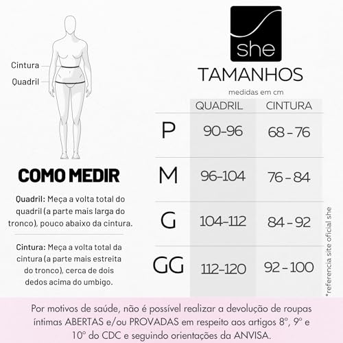 SHE BY MASH Boyshort Sem Costura Microfibra Calcinha Boxer Feminina, Branco, M