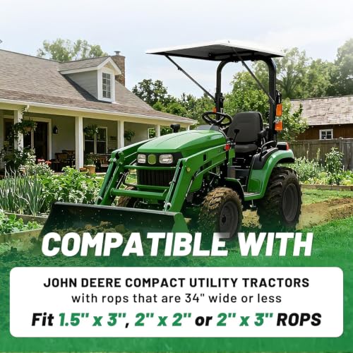 Image of ECOTRIC Lawn Tractor Sun Shade Top Canopy Compatible with John Deere