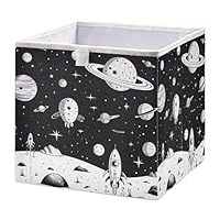 Kutsu Spaceship Storage Box, Foldable Storage Bins with Handle, Decorative Closet Organizer Storage Boxes for Home