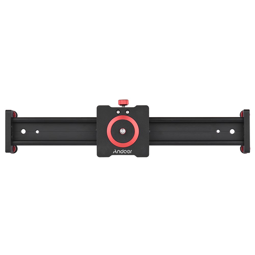 Andoer Motorisierter Kamera Slider 50CM - Dolly Rail aus Aluminiumlegierung für DSLR und Slot Kameras - Fotografie Video Slider mit 11lbs Tragkraft