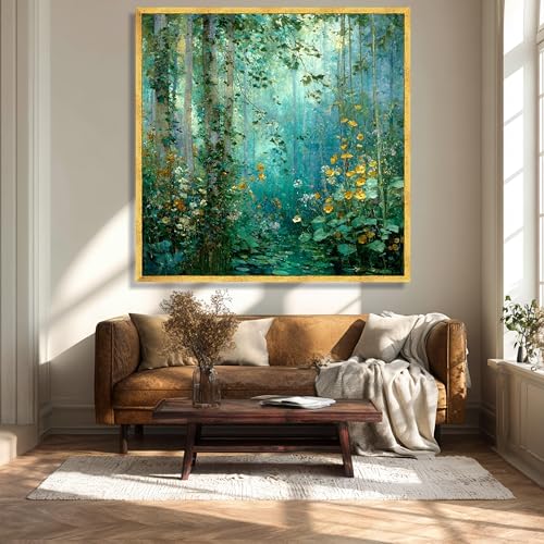 Ruisseau forestier pour habiller un mur vide avec un tableau nature zen