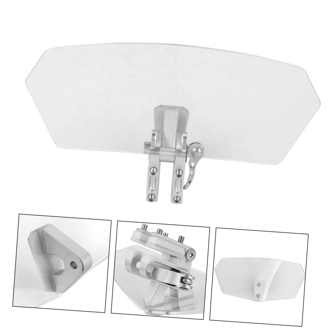 IMIKEYA Difensore Antivento in Acrilico per Parabrezza Modificato per Moto di Deflettori per Moto Design Elegante e Facile da Installare