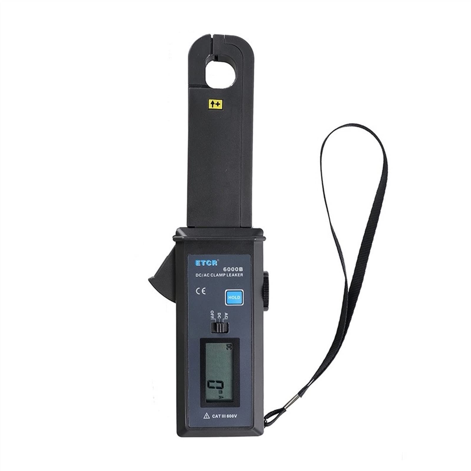 Pinza Amperimétrica, AC/DC EXTENSIÓN Corriente DE FUGURACIÓN MEJO DE CURANTE DE FUGAJE DE FUGAJE 0 MA-60.0A Medidor de Prueba Actual en línea ETCR6000B(ETCR6000B)