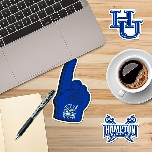 Image of Hampton University 9ct Vinyl Large Deluxe Stickers Variety Pack - Laptop, Water Bottle, Scrapbooking, Tablet, Skateboard, Indoor /Outdoor - Set of 9