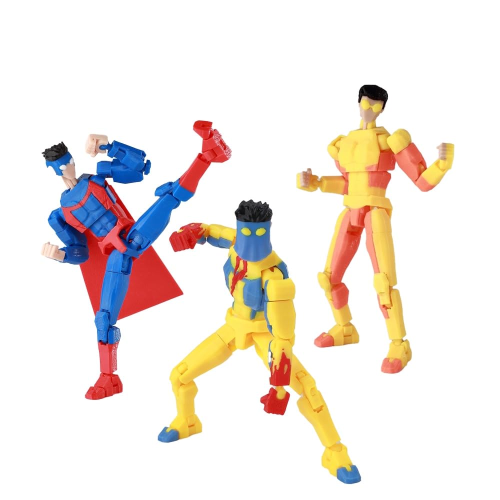Jilijia 3PCS Anime Figures Mark Grayson Action Figure 13.5cm 3D Printed Fully Poseable Articulated Joints Collectible Model Statue Desktop Decor Gift For Comic Fans — image 1