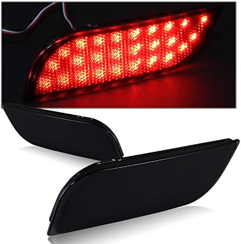 EPARTS Smoke Lens Red White LED Rear Bumper Stop Brake Tail Light Reflector Lamps Fit For 2008-2015 Subaru Impreza / 2013-2014 Subaru WRX STI / 2013-2015 XV Crosstrek / 2013-2015 XV