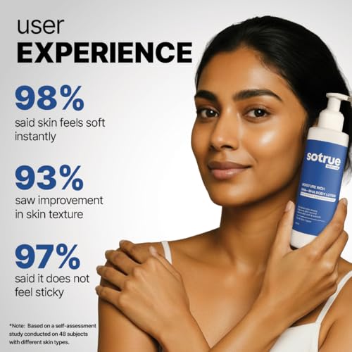 Image of Sotrue Moisture Rich AHA BHA Body Lotion with 0.5% Salicylic Acid, Glycolic Acid & Shea Butter | Gently Exfoliates, Deep Hydration for Smooth & Soft Skin | For All Skin Types