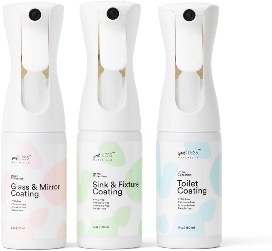 spotLESS MATERIALS Monthly Maintenance Bundle For Streak-Free, Stain-Resistant Bathroom, LESS Formula, Repels Water & Waste