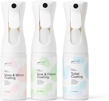 spotLESS MATERIALS Monthly Maintenance Bundle For Streak-Free, Stain-Resistant Bathroom, LESS Formula, Repels Water & Waste