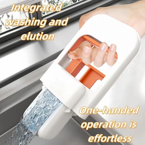 Image of Mini Foldable Sponge Cleaner with Self-Wringing Handle | Compact Wet & Dry Cleaning Tool for Home, Kitchen, Bathroom, Car & Office | Portable Space-Saving Cleaner