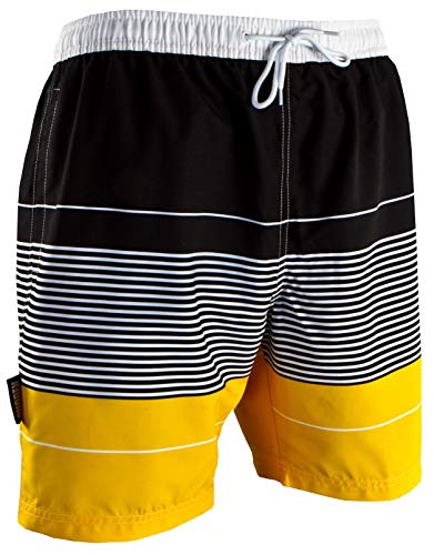 GUGGEN Mountain Maillot de Bain pour Homme de materiau High-Tech Slip Shorts Jaune Couleur Jaune L Cover