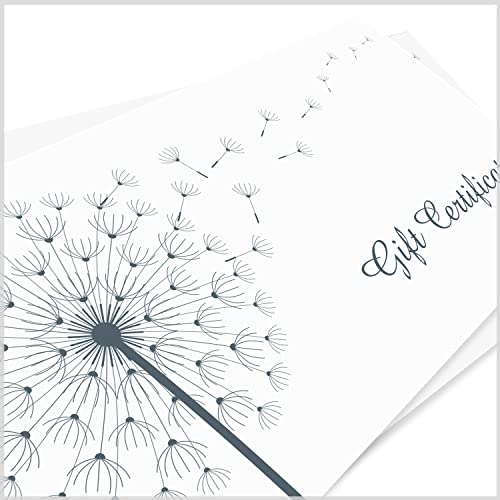 Blank Gift Certificate Cards, Gift Vouchers certificates, DL Size Gift Cards, Ideal for Businesses, Beauty Salons, Wedding, Restaurant, Christmas, Birthday (25 Pack)