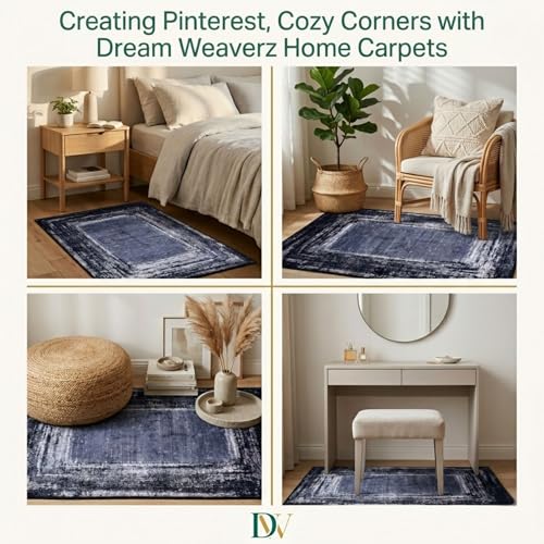 Image of Dream Weaverz Anti Slip Rectangular Carpet for Living Room & Hall | Silk | Flat Woven Soft Washable Floor Mat for Home, Bedroom Floor & Kitchen | Durable Anti Skid Rug for Daily Use (3 X 5) feet