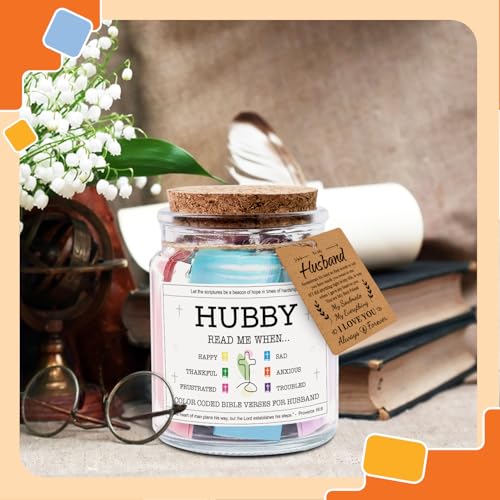 Image of NewEleven Gifts For Husband - Christian Gifts For Him, Husbands - Birthday Gift for Husband from Wife - Meaningful Presents For Hubby From Wife, Her - Bible Verse Jar