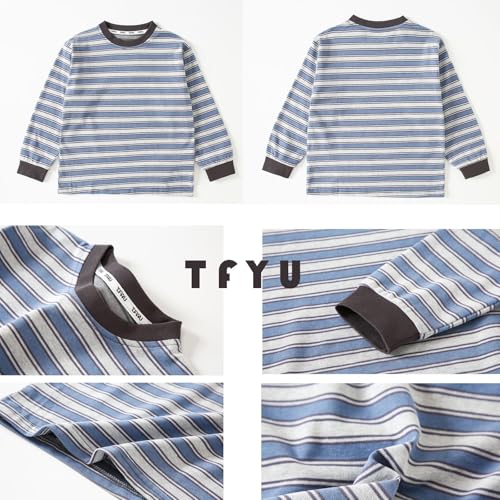 Toddler Boys Sweatshirt Baby Kids Striped Mock Turtleneck Pullover Long Sleeve Shirts Active Basic Tops Clothes3