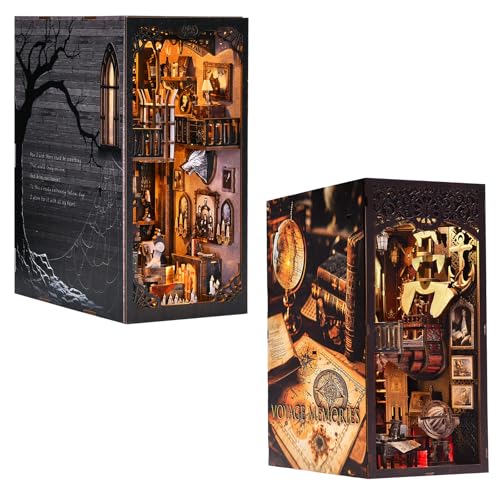 Maison miniature en bois découpé au laser pour décoration de design
