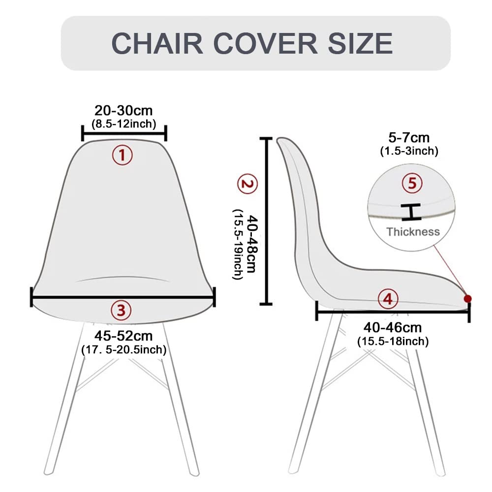 Housse De Chaise Extensible Highdi Feuilles De Palmier - Lot De 2 Vert Foncé Salle à Manger