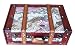 Replica vintage-style World Map Decorative wooden suitcase (HF 004B)