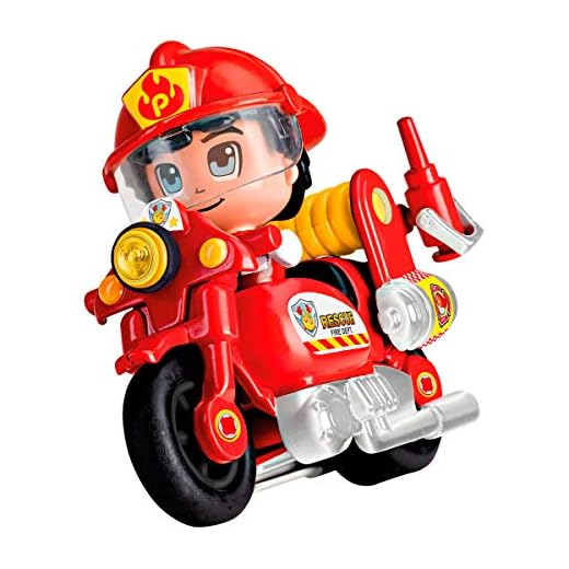 Pinypon Action - Moto de Bombero con 1 figurita, para niños y niñas de 4 a 8 años (Famosa 700014783) , color/modelo surtido