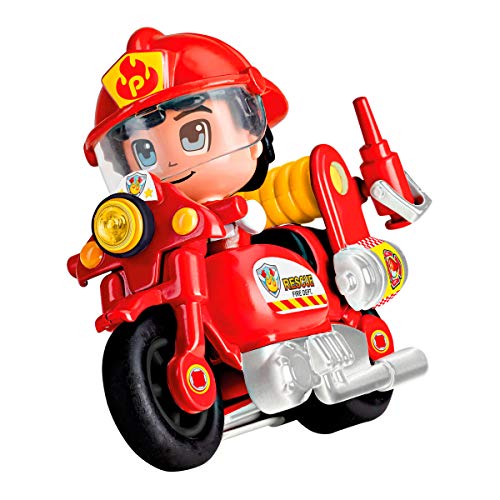 Pinypon Action - Moto de Bombero con 1 figurita, para ni&ntilde;os y ni&ntilde;as a Partir...