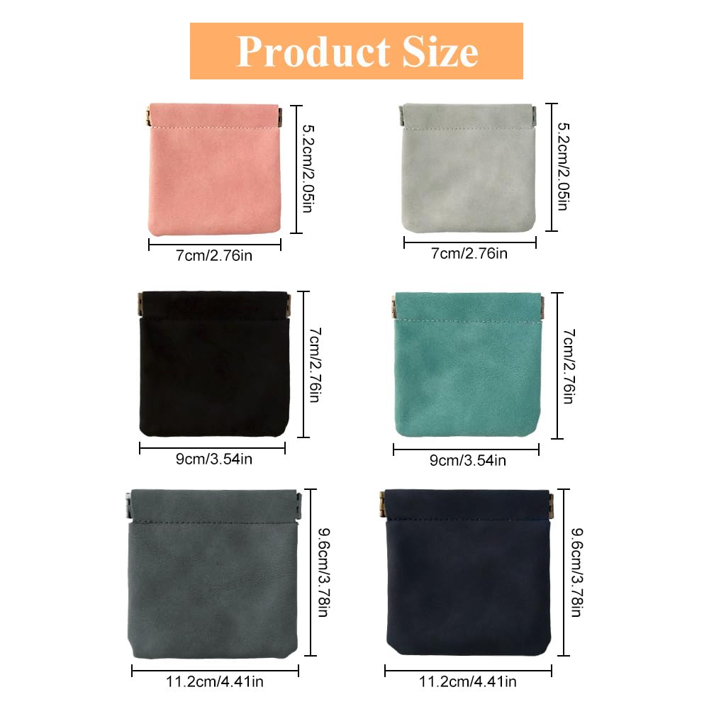 Pochette Maquillage en Cuir PU, Mini Sac Set Imperméable avec Fermeture À Ressort pour Clés et Accessoires