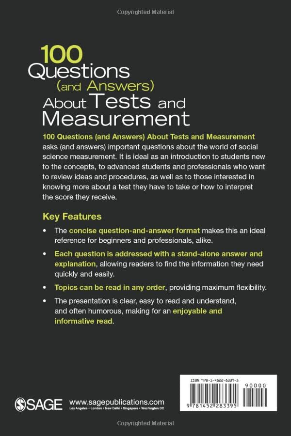 100 Questions (and Answers) About Tests and Measurement (SAGE 100 Questions and Answers) - Image 2