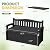 Greesum 80 Gallon Outdoor Storage Bench Deck Box with Cushion & Armrest, Lockable, Waterproof UV Resistant, Comfortable Seating for Patio, Pool, Garden, Black