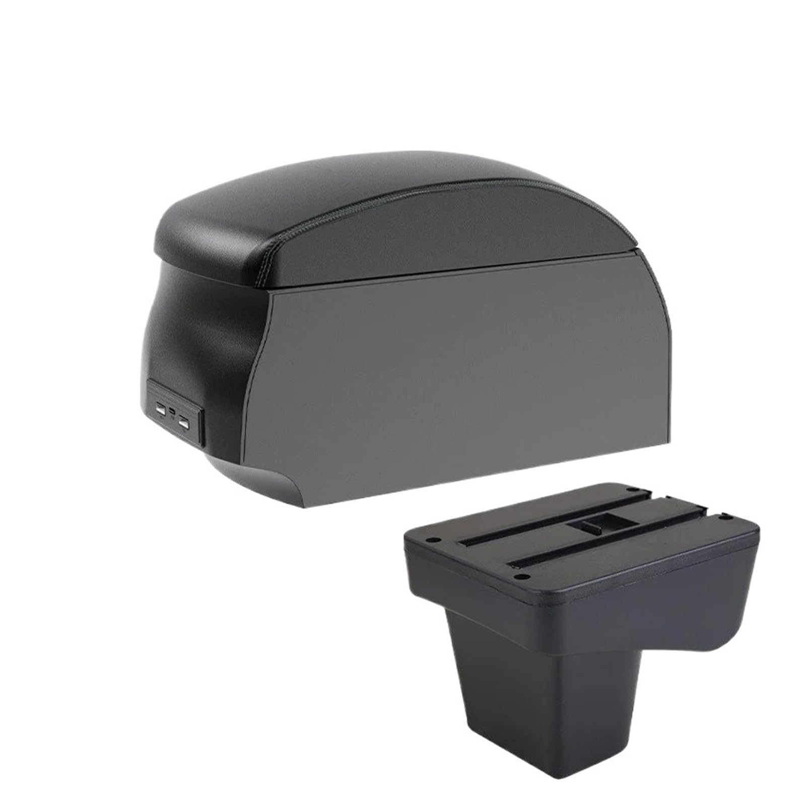Hguvsjd Armrest Box For Suzuki For Vitara Armrest Center Storage Box Retrofit Parts Dedicated Interior USB Car Armrests(A Black single)