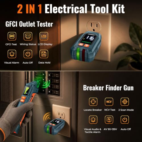 Image of Goldeep CBF05 Circuit Breaker Finder with GFCI Tester-Vitality Orange