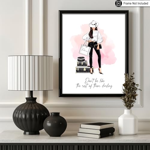 Image of Poster Master Don't Be Like The Rest of Them Darling Poster - Fashion Print - Positive Quote Art - Trendy Art - Gift for Women & Fashionista - Decor for Bedroom or Girls Room - 8x10 UNFRAMED Wall Art