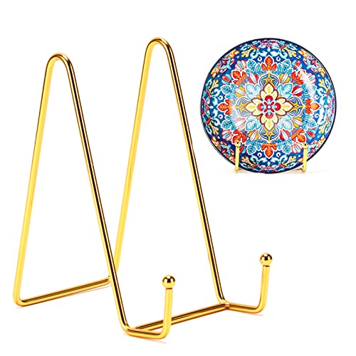 Kruodop Suporte para Pratos de 6 Polegadas para Exibição, Suporte para Pratos de 3 Unidades, Suporte