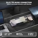 RK ROYAL KLUDGE F99 Clavier mécanique sans fil avec bloc-notes, tri-mode chaud swappable 95 %100 clés jeu clavier BT/2.4G/USB-C, Pro Logiciels, 5000mAh Batterie, commutateurs silencieux linéaires personnalisés