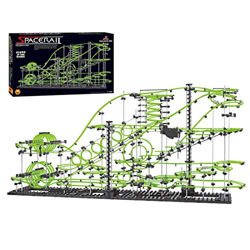 1337PCS Marble Roller Coaster Kit, Space Rail Glow-in-The-Dark STEM Model Building Set with 8 Steel Balls, DIY Engineering Toy for Adults (Level 8)