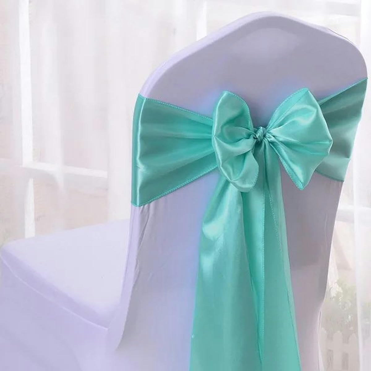 WTQZFRNSB Satin Bow sash for Chairs, 10pcs 3 Satin Chair Bow Sashes Ribbon for Wedding Reception Banquet Decoration 6.7"X108" SCSB173084-3/11599