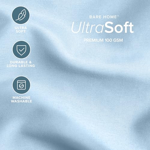 Image of Bare Home Comforter Set - Full Size - Ultra-Soft - Goose Down Alternative - Premium 1800 Series - All Season Warmth (Full, Light Blue)