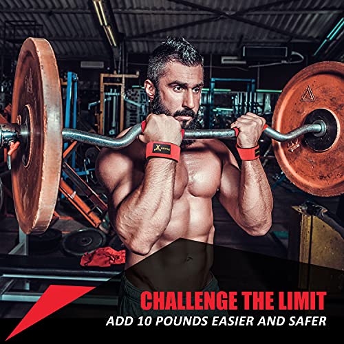 ihuan Wrist Straps for Weight Lifting - Lifting Straps for Weightlifting | Gym Wrist Wraps with Extra Hand Grips Support for Strength Training | Bodybuilding | Deadlifting - Image 5