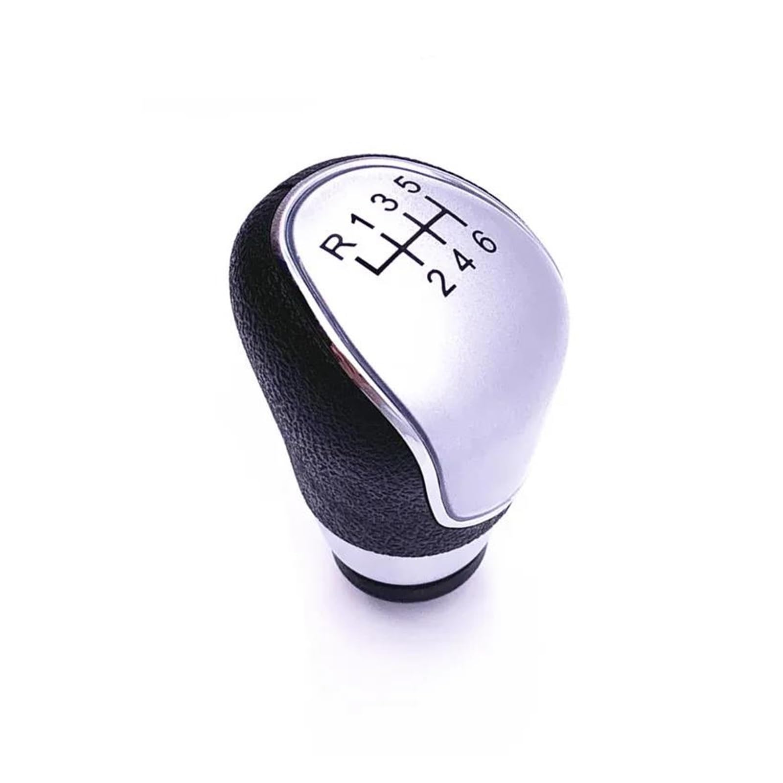 WLNWERDPKK Gear Shift Knob 1PCS for Focus Mk2 FL for Focus Mk3 for Fiesta Mk7 for Mondeo Mk4 for Transit Connect for Kuga for C-max for FL for B-max for S-max Stick Knob(6-Speed Silver)