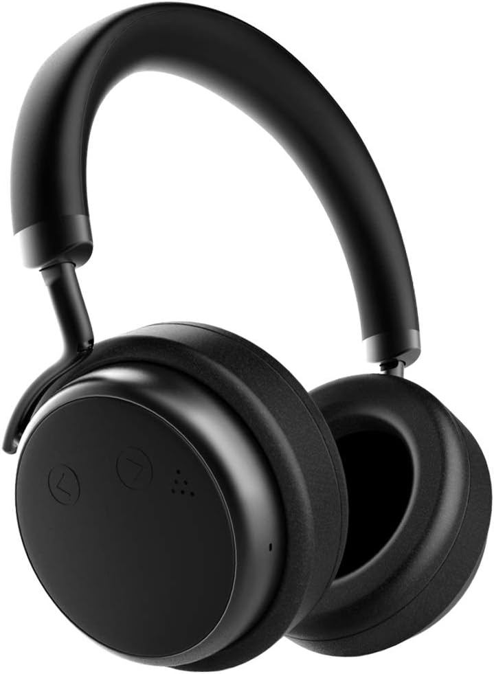 Relimi H5D Noise Cancelling Headphones 50MM Driver High Clarity Sound Deep Bass Wireless Bluetooth Over Ear Headset with mic, Protein Earpads, 20H Playtime for Travel, Work, TV PC Cellphone, Black