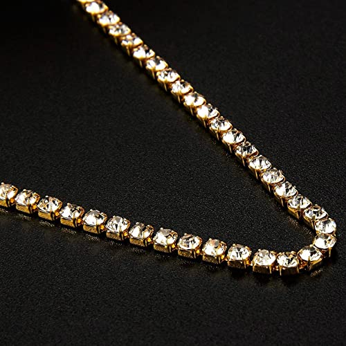 11 Yards Rhinestone Chain, Gold Trim String For Diy Jewelry Making, Crafts, Shoe Charms (2Mm Wide) #TOP4