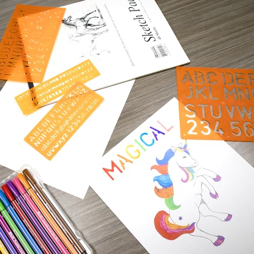 Plantilla de letras A Marca BAZIC Products (3)