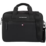 Tommy Hilfiger Sac pour Ordinateur Portable Homme Essential PU Computer Bag 14 Pouces, Noir (Black), Taille Unique
